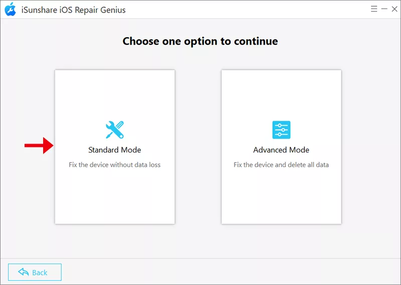 choose Standard Mode