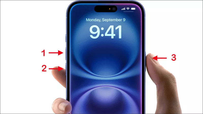 force restart iPhone 16