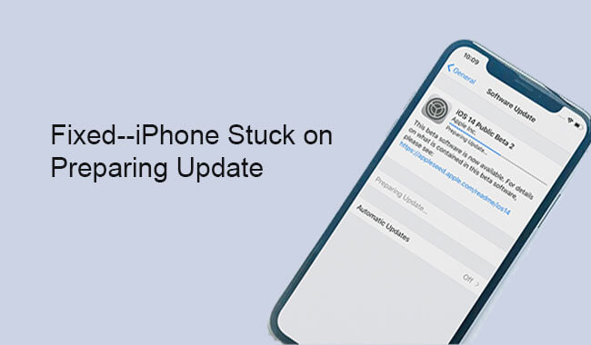 fix iPhone stuck on preparing update