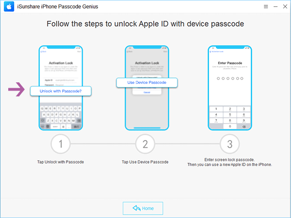 unlock Apple ID with device passcode instructions