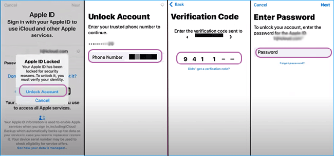 unlock Apple ID with Trusted phone number
