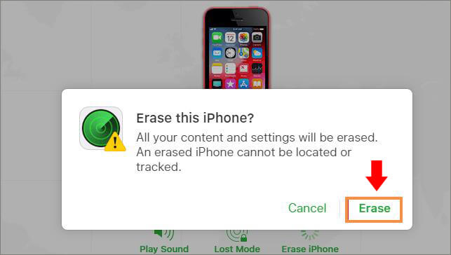 erase this iphone from iCloud