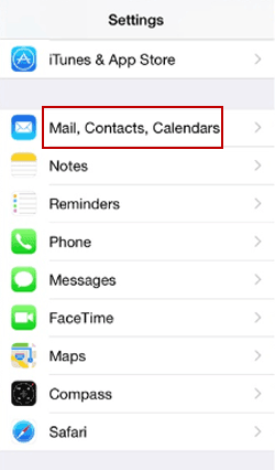 open mail contacts calendars