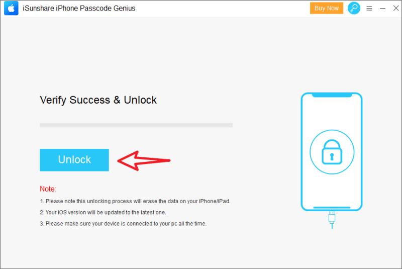 Click Unlock Button