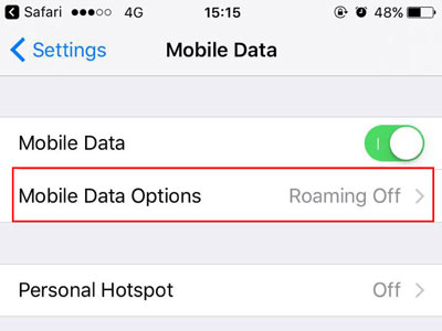 Mobile Data Options