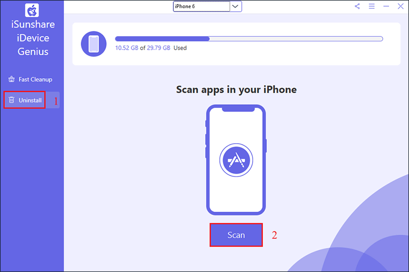 click scan option