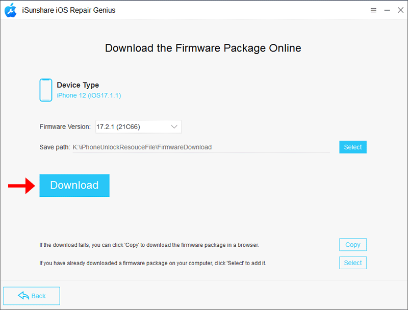 download firmware package online