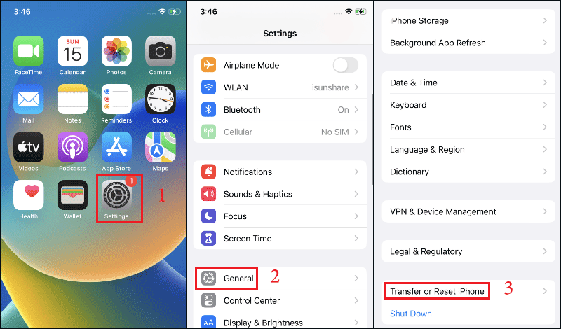 transfer or reset iphone