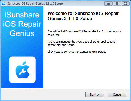 install iOS repair genius