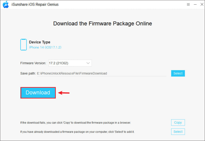 download firmware package