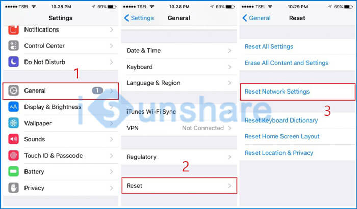 reset network settings