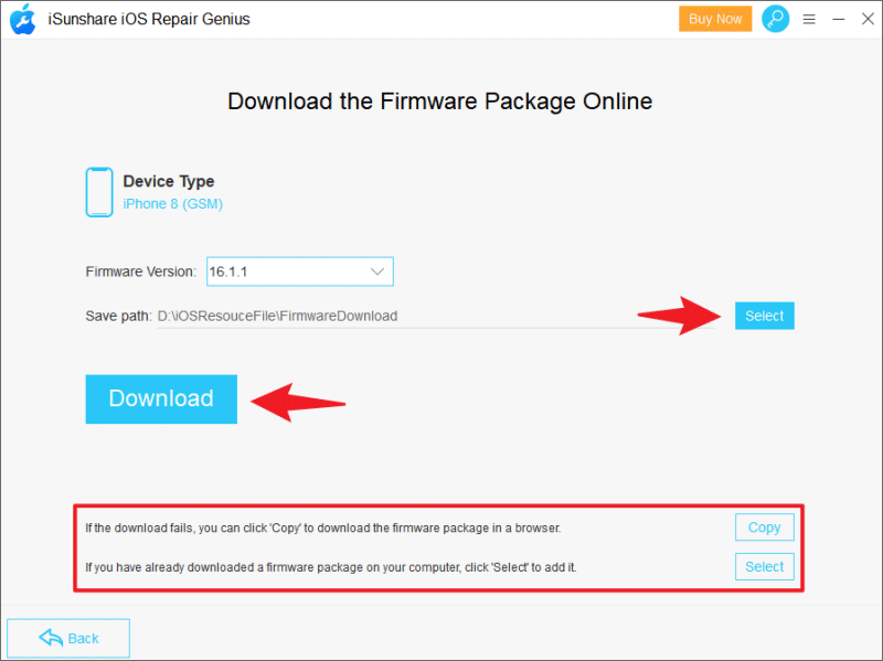 download the firmware package