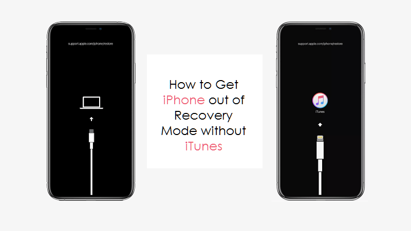 get iphone out of recovery mode without itunes