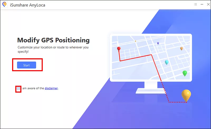 agree terms and click Start