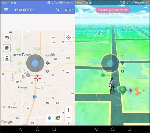 Fake GPS Go interface