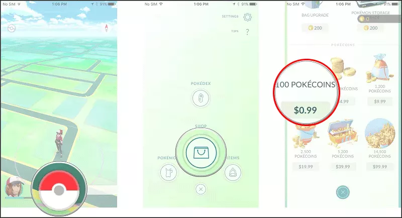 purchase pokecoins
