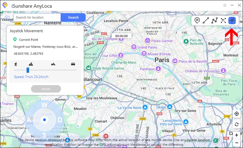 choose Joystick mode