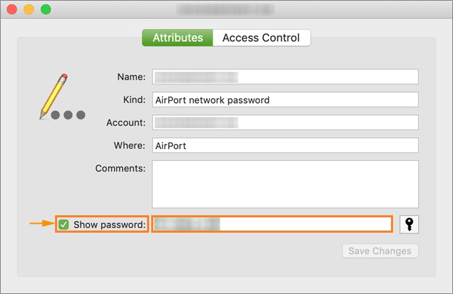 find network password on mac