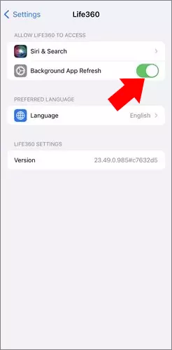 disable background app refresh