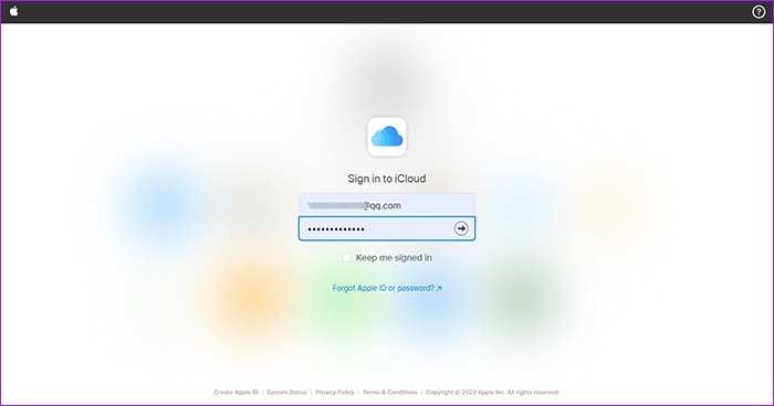 sign in icloud