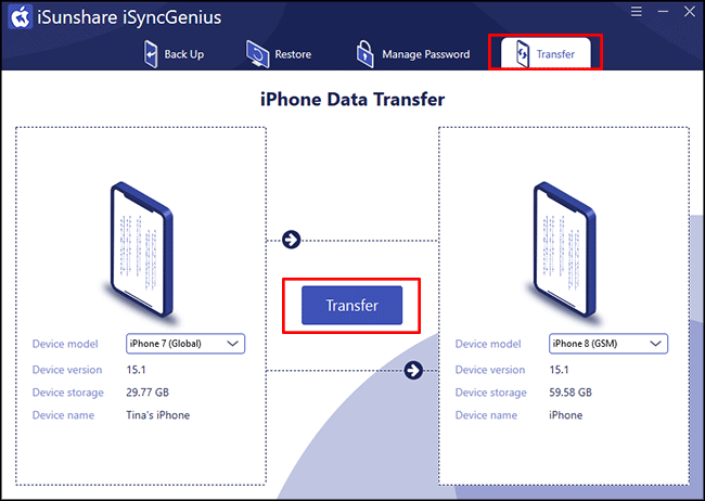 transfer photos between two iphones