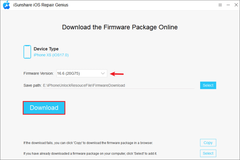 download the firmware