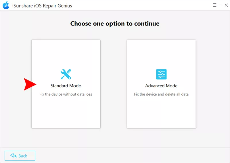 choose Standard Mode