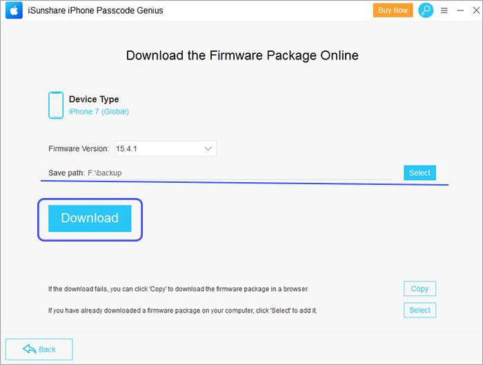 set Save path and download firmware