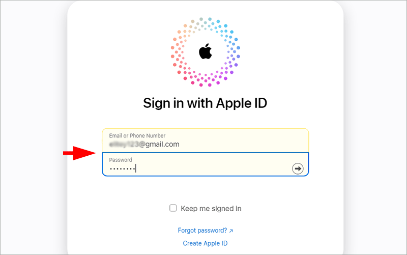 sign in iCloud