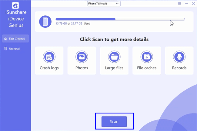 click Scan