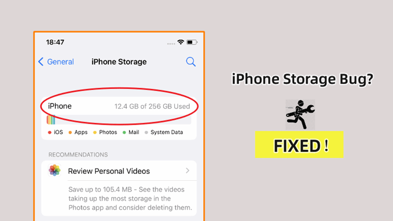  iphone storage not loading 