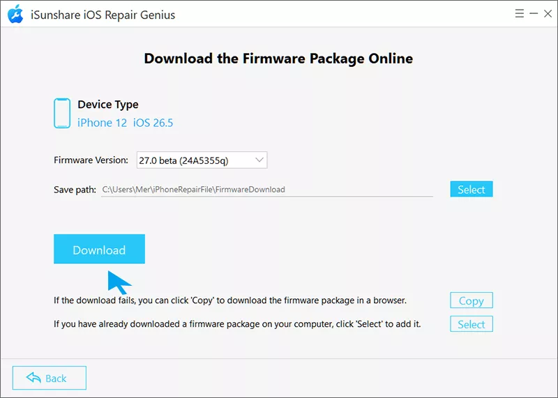 click Download