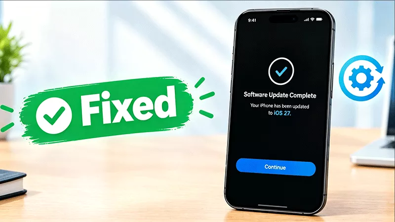 fix iPhone stuck on software update complete