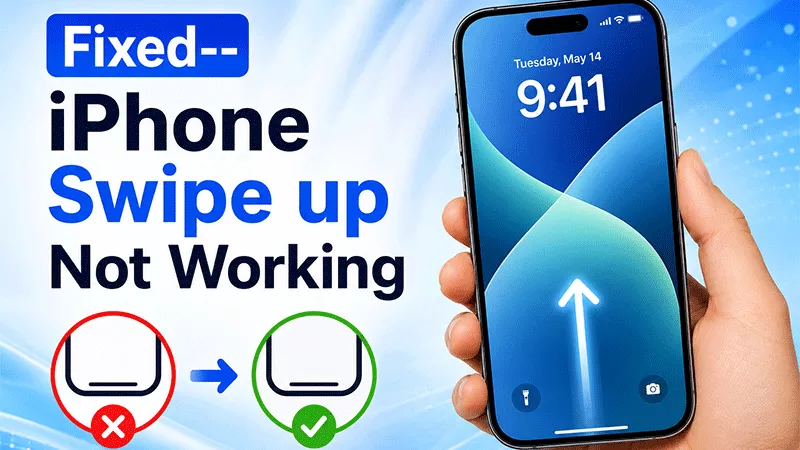 fixed iPhone swipe up not working