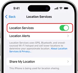 enable location service