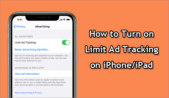 limit ad tracking on iphone or ipad