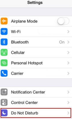 choose do not disturb