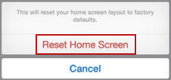 choose reset home screen