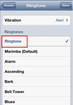 choose ringtone