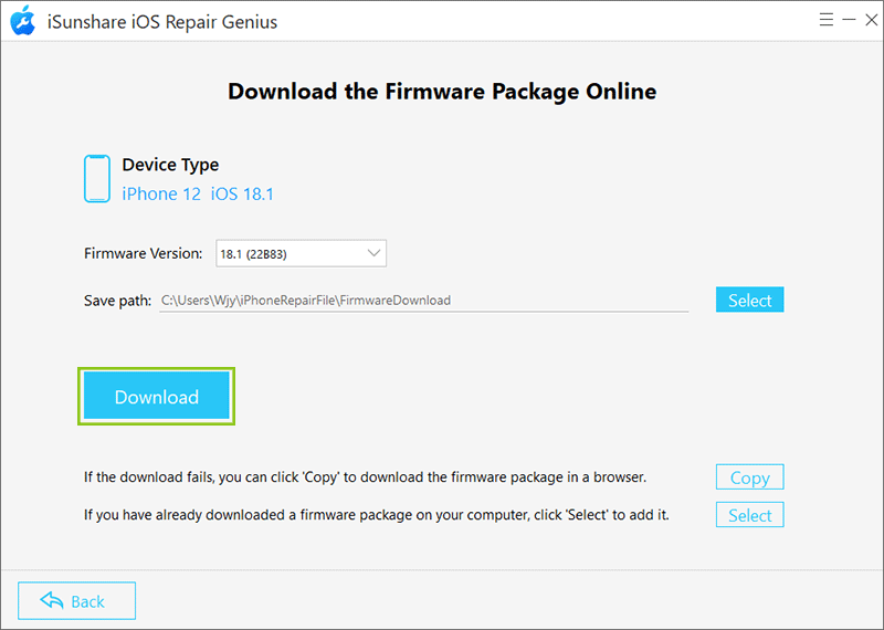 download a firmware package