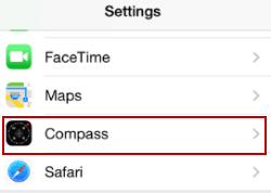 open compass settings