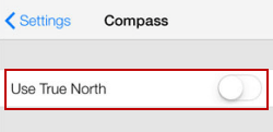turn off use true north