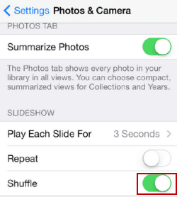 How to Shuffle Photos in Slideshow on iPhone/iPad