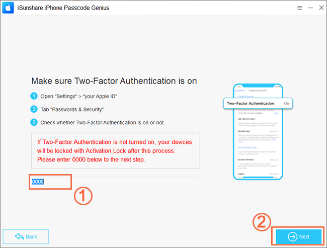 ensure Two Factor Authentication is on