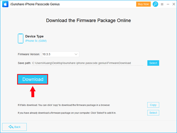 download the firmware package online