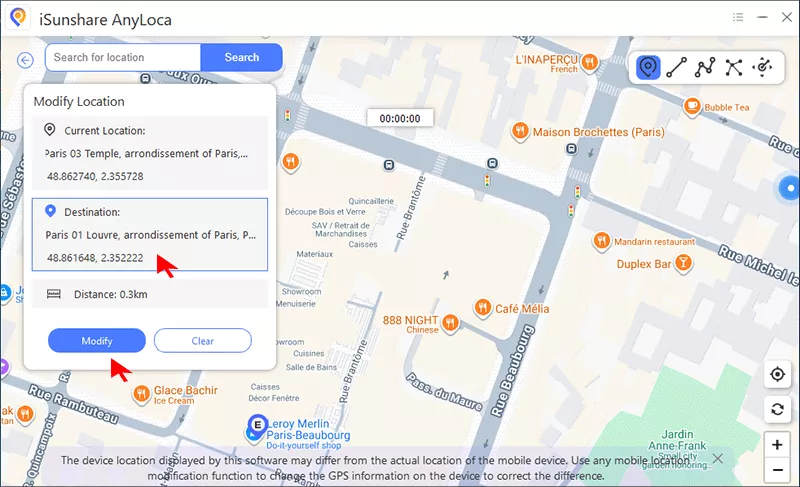 change to new hunting location