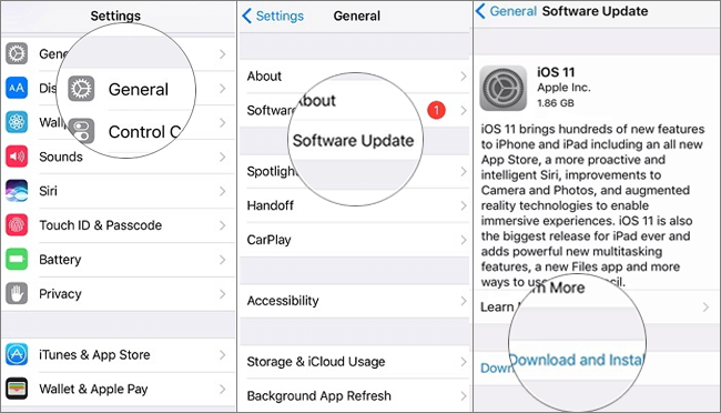 update iphone software over the air