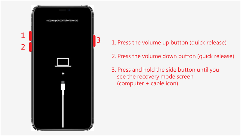 Put iPhone 14 into recovery mode