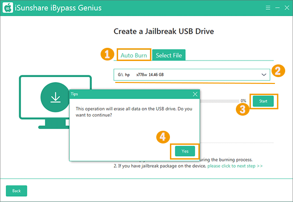 create a jailbreak USB