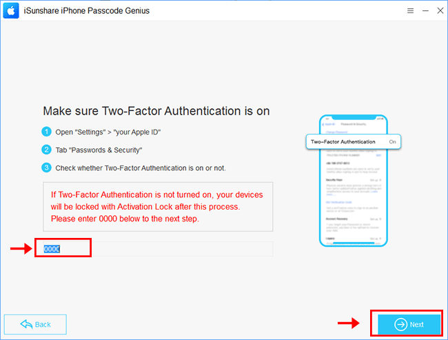 confirm Two Factor Authentication on